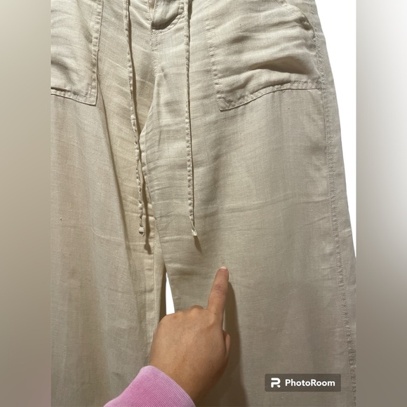 Gap  Linen Wide-Leg Pants size 1 - Picture 4 of 5